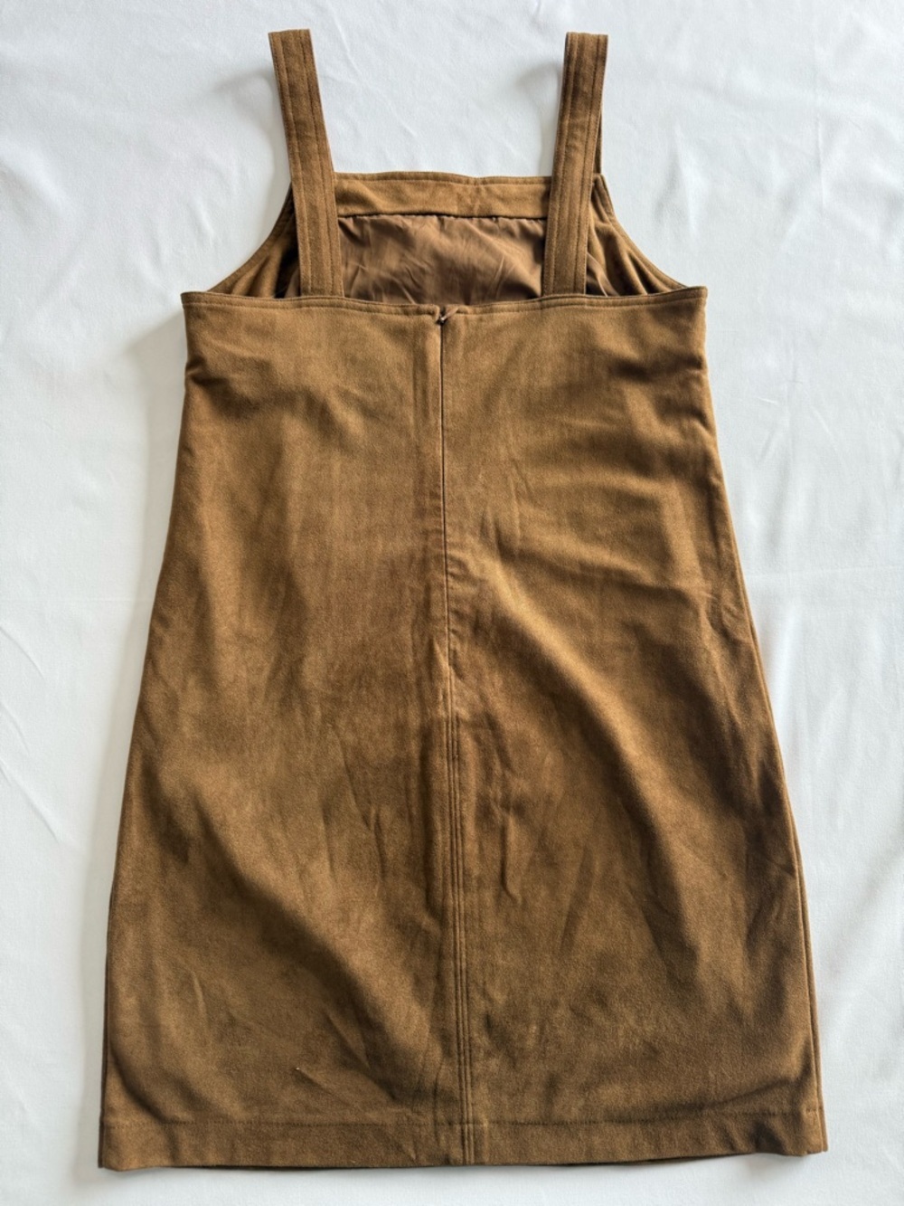 Abercrombie & Fitch Brown Floral Embroidered Faux Suede Dress - Picture 7 of 10